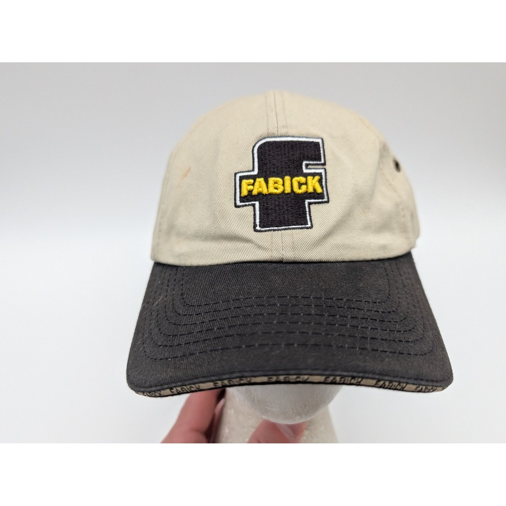 Fabick Cat Hat Tan Black Adjustable Baseball Cap Promotional Heavy Equipment